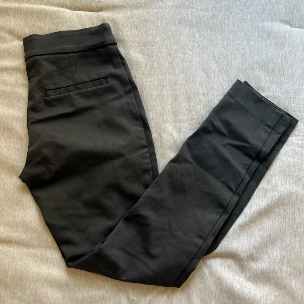 H&M Fitted Cropped Slacks Dark Army Green Sz Small